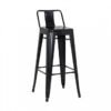 Rudi Tolix Barstool with Low Backrest- 75 cm