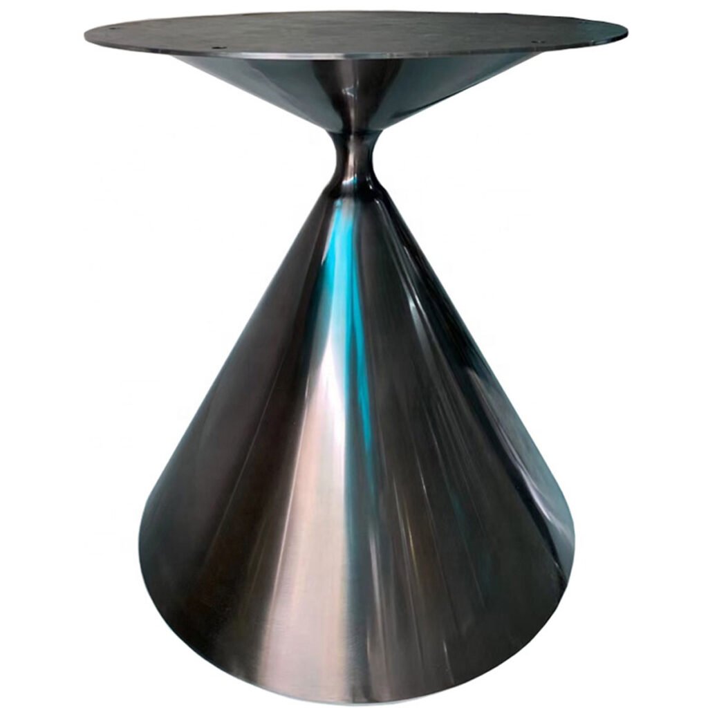 Ferel Silver Round Table Base – UAE Furniture and Furnishing