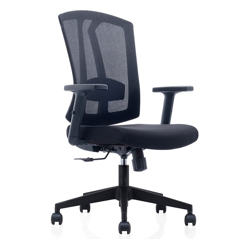 Alis Medium Back Chair with Black Base 5
