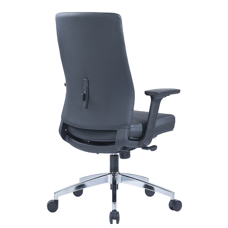 Lorenzo Black PU Leather Medium Back Chair-3