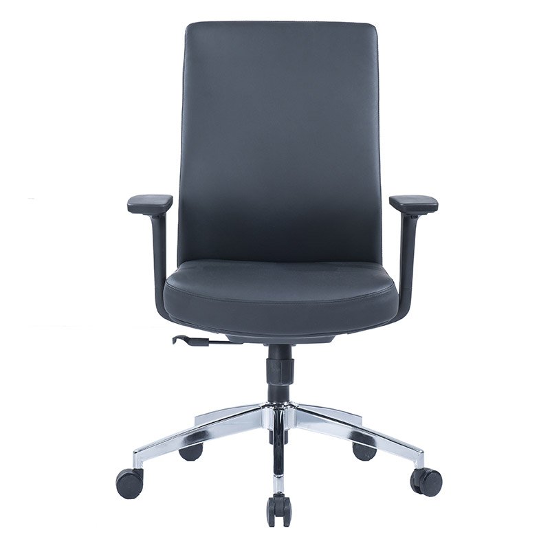 Lorenzo Black PU Leather Medium Back Chair