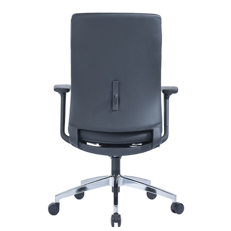 Lorenzo Black PU Leather Medium Back Chair2