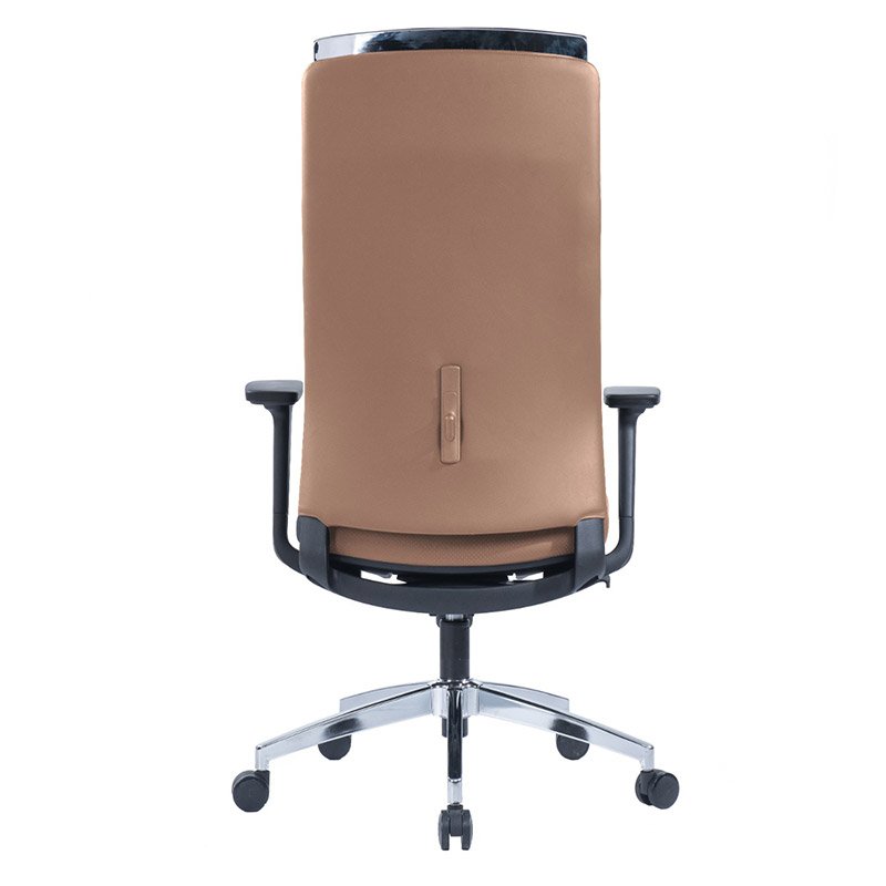 Lorenzo Brown PU Leather High Back Chair-4