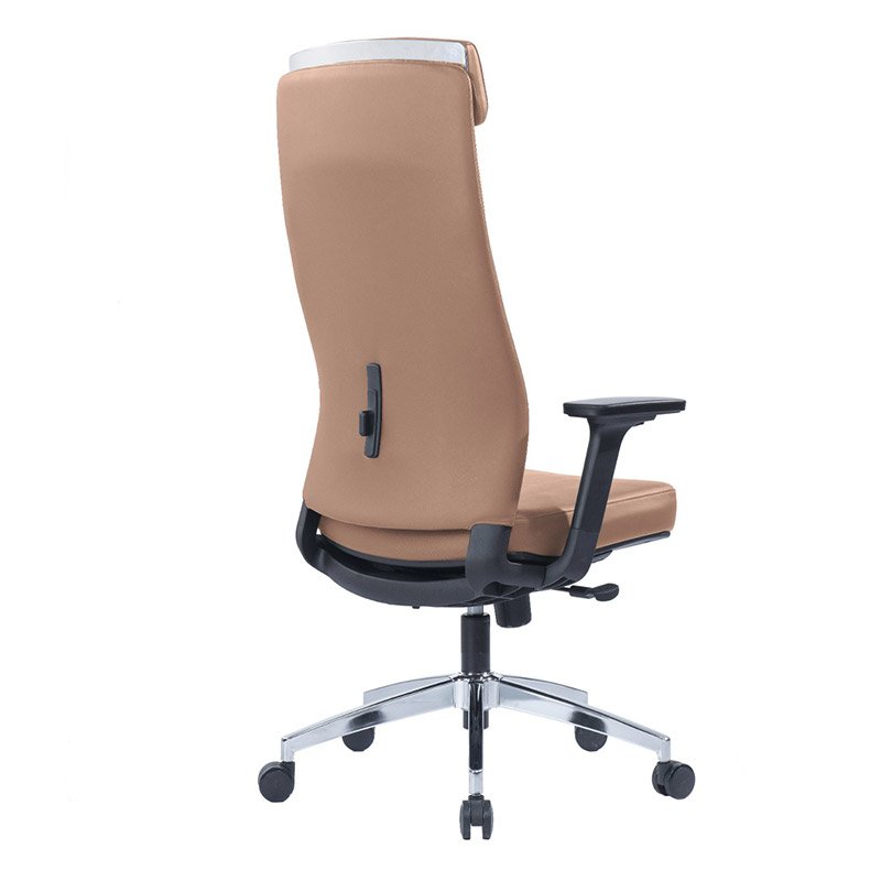 Lorenzo Brown PU Leather High Back Chair-5