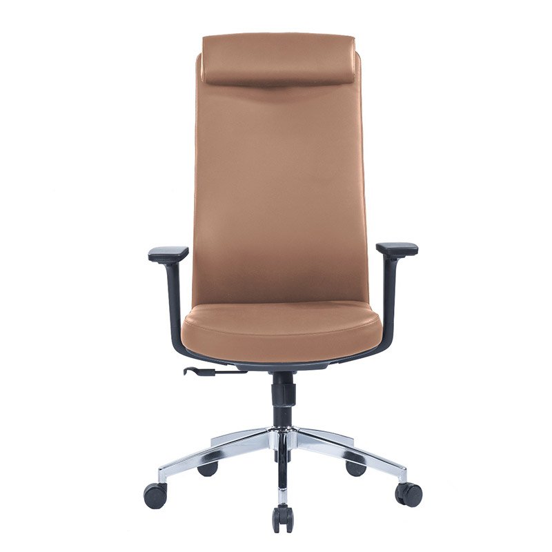 Lorenzo Brown PU Leather High Back Chair