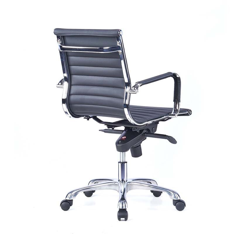 Levis Black PU Medium Back Office Chair2