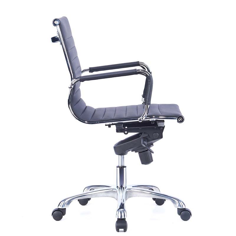 Levis Black PU Medium Back Office Chair3